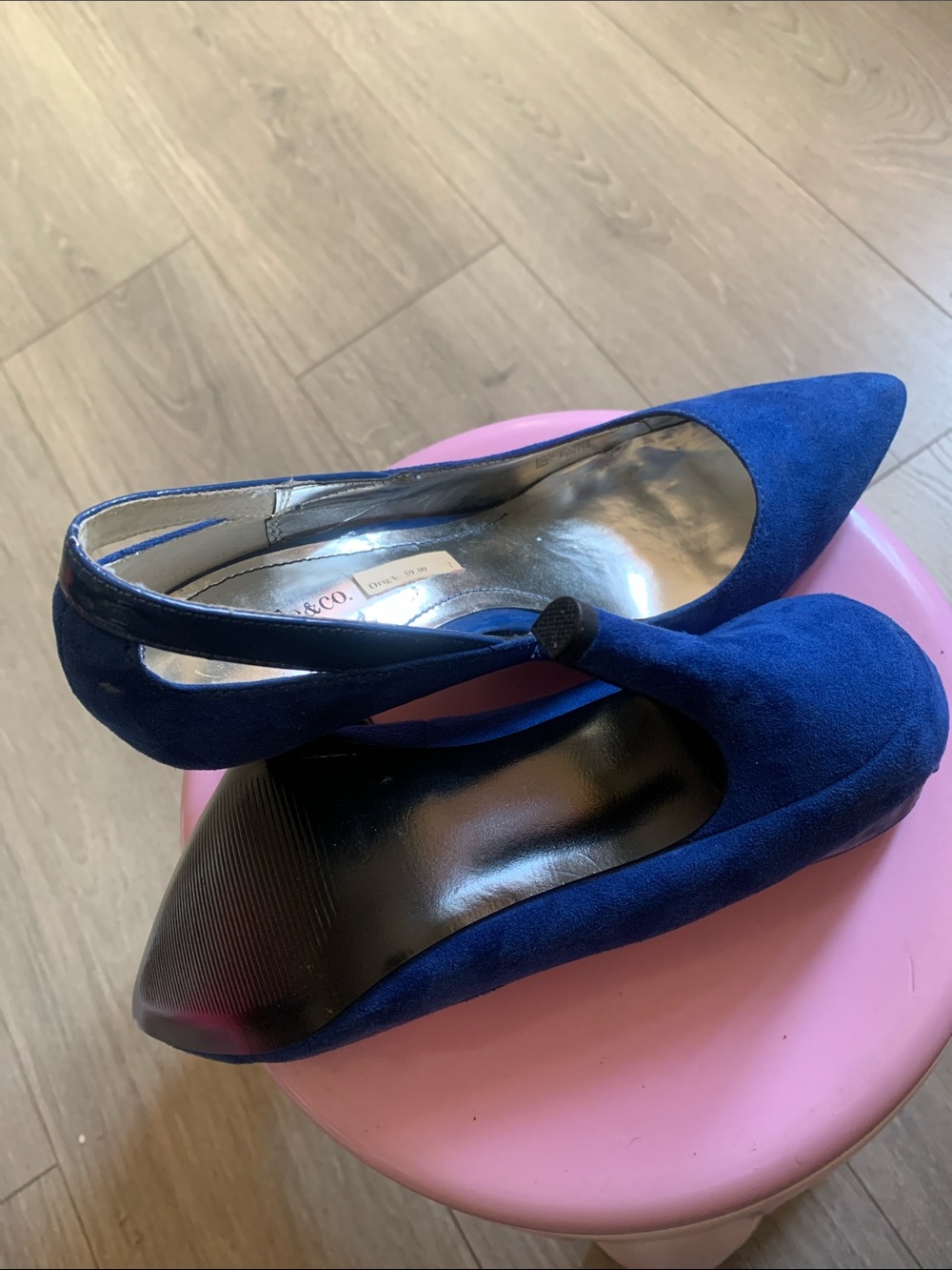 Style & Co. Cobalt Pointed Toe Suede Pumps - Picture 6 of 6